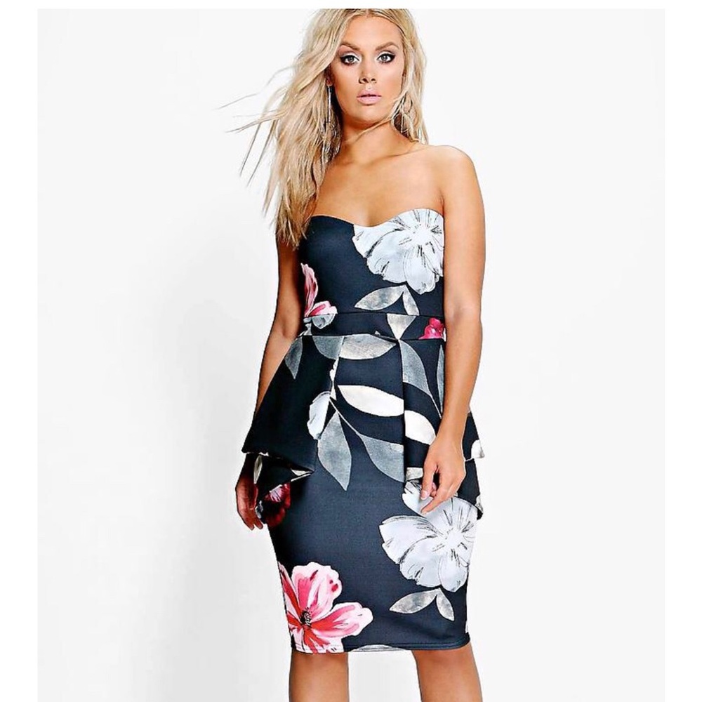 Floral Peplum Dress